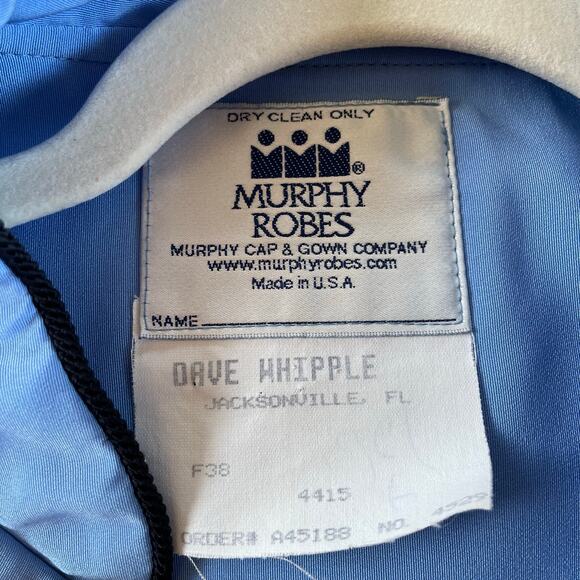 🔥VTG  Murphy Robe Made in USA Priest Clergy Pulpit Choir Blue Robe Zip Front - Picture 9 of 11
